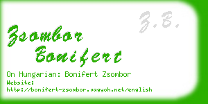 zsombor bonifert business card